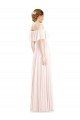 Best Off the Shoulder Long Bridesmaid Dress With Ruffle Overlay UK