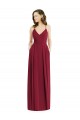 Best Pleated Skirt Chiffon Maxi Bridesmaid Dress with Pockets UK