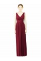 Best V-Neck Full-Length Sleeveless Low Back Chiffon Bridesmaid Dress UK