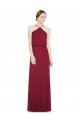 Best Sleek Halter Neck A-Line Chiffon Bridesmaid Dress UK