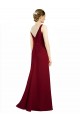 Best Twist-Knot V-Neckline Long Chiffon Bridesmaid Dress UK