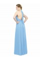 Best Keyhole Front Sheath Chiffon Bridesmaid Dress with Open Tie Back UK