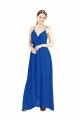 Best Sleeveless Surplice Chiffon Bridesmaid Dress with Spaghetti Straps UK