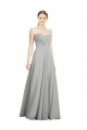 Best Sweetheart Strapless Draped Long Chiffon Bridesmaid Dress UK