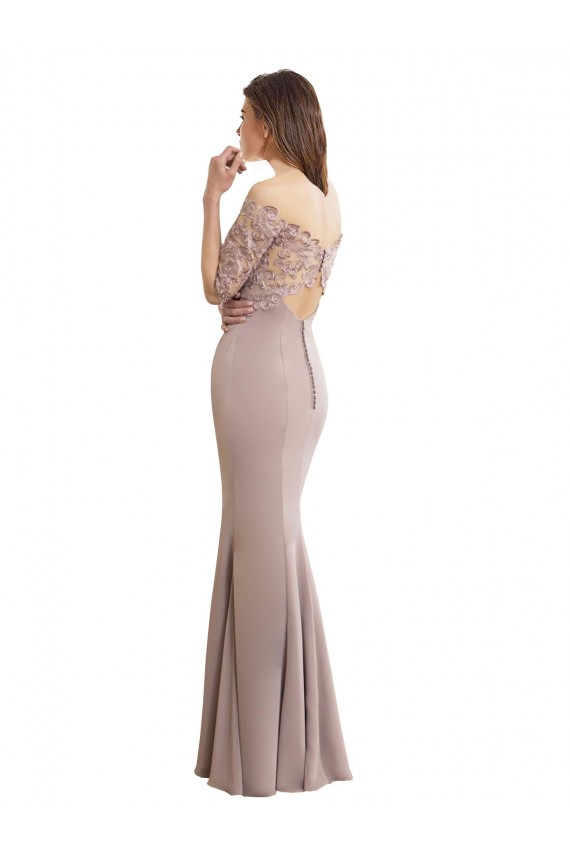 Best Sweetheart Neckline Long Sleeves Lace Bridesmaid Dress UK