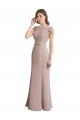 Best Capped Sleeves Embroidered with Applique Lace Mermaid Chiffon Bridesmaid Dress UK
