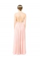 Best Halter Neck Chiffon Bridesmaid Dress with Double Ruffle Front UK