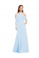 Best Chiffon Halter Neck Bridesmaids Dress with Flounced Neckline UK