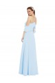 Best Chiffon Halter Neck Bridesmaids Dress with Flounced Neckline UK