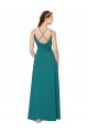 Best Simple Chiffon Bridesmaid Dress with High Halter Neckline UK