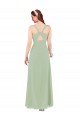Best Feminine Chiffon Bridesmaid Dress with Ruching and V-Neckline UK