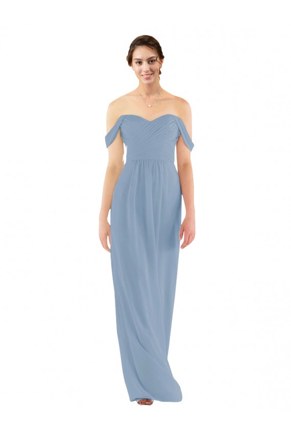 Best Sweetheart Neckline Chiffon Off-the-Shoulder Bridesmaid Dress UK