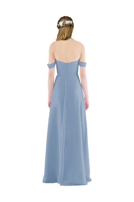 Best Sweetheart Neckline Chiffon Off-the-Shoulder Bridesmaid Dress UK