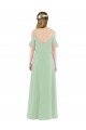 Best Off-the-Shoulder Long Chiffon Beachy Bridesmaid Dress UK