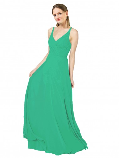Best Classic Chiffon Bridesmaid Dress with Lace-Up Back UK