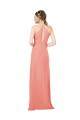 Best Modern Long Chiffon Bridesmaid Dress with Keyhole Back UK