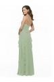 Best Chiffon Bridesmaid Dress with Ruffles and Draping UK