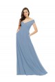 Best Chiffon Bridesmaid Dress with Classic Off the Shoulder Neckline UK