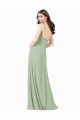 Best Floor Length Long Chiffon Bridesmaid Dress with Side Slit UK