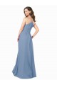 Best A-Line Ruched V-Neckline Chiffon Bridesmaid Dress with Pockets UK