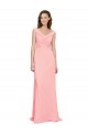 Best Luxe Chiffon Bridesmaid Dress with Shoulder Tip Gathered Bodice UK
