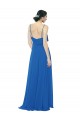 Best Spaghetti Strap Chiffon Bridesmaids Dress with Asymmetrical Ruffle and Front Slit UK