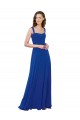Best Square Neck A-Line Long Floor Length Chiffon Bridesmaid Dress UK