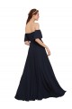 Best Off the Shoulder Floaty Sleeves Chiffon Bridesmaid Dress / Prom Dress with High Slit UK