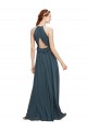 Best Halter Neck Front Keyhole Chiffon Bridesmaid Dress with Shirred Waist UK