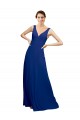 Best V-Neck Sheath Chiffon Bridesmaid Dress with V-Back UK