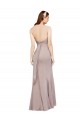 Best Fit and Flare Long Chiffon Bridesmaid Dress / Prom Dress with Sash and Open Back UK