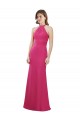 Best Slim A-Line Long Chiffon Bridesmaid Dress with Strappy Back UK