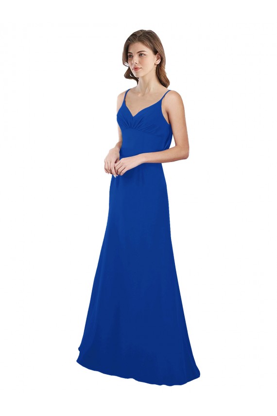 Best Softly Flared Chiffon Bridesmaid Dress with Sweetheart Neckline UK