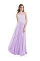 Best Halter Chiffon A-Line Bridesmaid Dress with Flounce Back UK