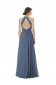Best Halter Neck Ruched Bodice Chiffon Bridesmaid Dress UK