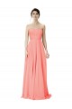 Best Strapless Chiffon Bridesmaid Dress with Ruched Sweetheart Neckline UK