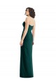 Best Twist Front Draped Chiffon Bridesmaid Dress with Slit UK