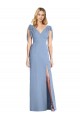 Best Bow-Shoulder Sleeveless Deep V-Back Mermaid Bridesmaid Dress UK