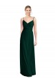 Best Wide V-Neck Long Spaghetti Strap Chiffon Bridesmaid Dress UK