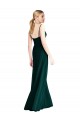 Best Wide V-Neck Long Spaghetti Strap Chiffon Bridesmaid Dress UK