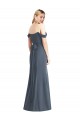 Best Off the Shoulder Criss Cross Bodice Trumpet Chiffon Bridesmaid Dress UK