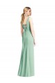 Best Sleeveless Tie Back Chiffon Trumpet Chiffon Bridesmaid Dress UK