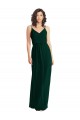 Best V-Neck Blouson Bodice Chiffon Maxi Bridesmaid Dress UK