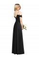 Best Cold-Shoulder V-Back Chiffon Maxi Bridesmaid Dress UK