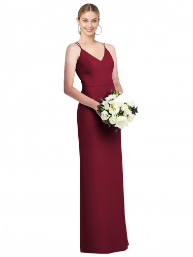 Best Full Length Draped Blouson Back Chiffon Maxi Bridesmaid Dress UK