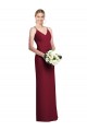 Best Full Length Draped Blouson Back Chiffon Maxi Bridesmaid Dress UK