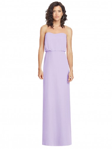 Best Full Length Lux Chiffon Blouson Bodice Bridesmaid Dress UK