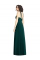 Best Draped Halter Neck Long Chiffon Bridesmaid Dress with Low Back UK