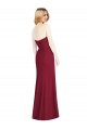 Best Strapless Chiffon Trumpet Bridesmaid Dress with Front Slit UK