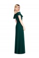 Best Ruffled Cold-Shoulder Maxi Chiffon Bridesmaid Dress UK